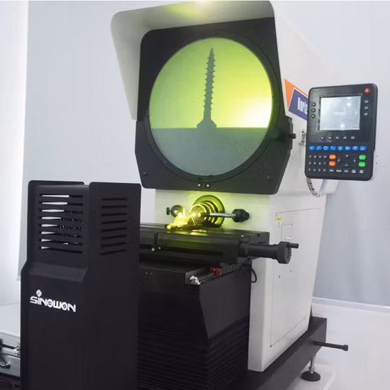 Horizontaler Profilprojektor mit aufrechtem Bild